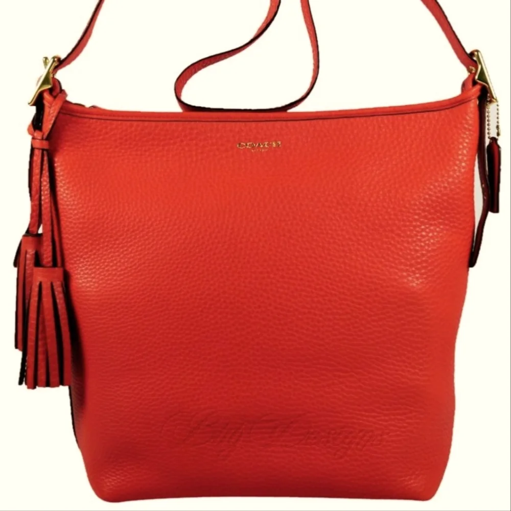 🌷Coach legacy Duffle Vermillion orange